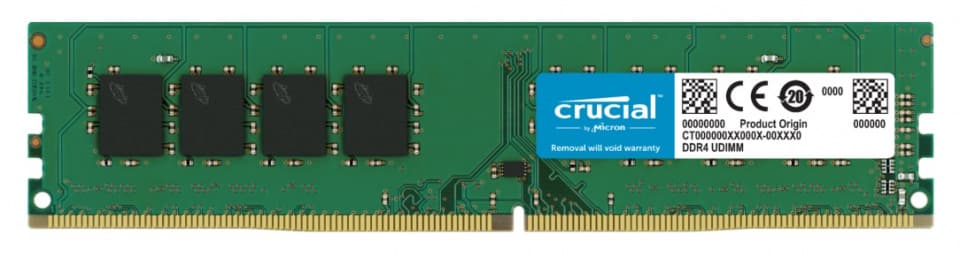 Crucial 32GB DDR4-3200 UDIMM CL22 (16Gbit) CT32G4DFD832A