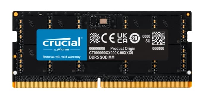Crucial 32GB DDR5-4800 SODIMM CL40 CT32G48C40S5