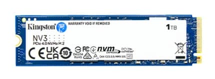Kingston 1TB NV3 M.2 2280 PCIe 4.0 NVMe SSD SNV3S/1000G