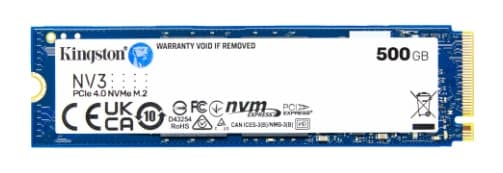 Kingston 500GB NV3 M.2 2280 NVMe PCIe 4.0 SSD SNV3S/500G