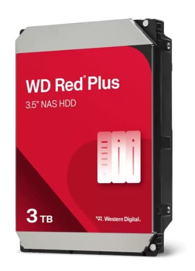 WD Red Plus Internal NAS 3TB HDD 3.5 SATA 6GB/S WD30EFPX