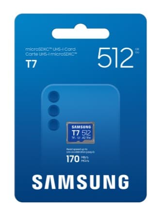 Samsung microSD Card T7, 512 GB, UHS-I MB-MB512T/WW